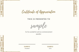 create eyecatching certificate designs for you