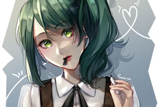 draw fanart or oc illustration in japanese anime style