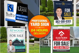 design yard sign, sign board, and signage