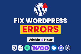 fix and debug your wordpress error professionally in 1 hour