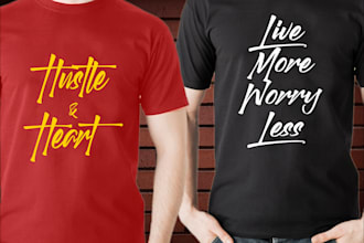 create cool vintage typography tshirt design