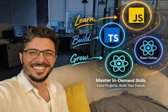 teach you javascript, typescript, react, native, and web development