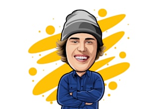 draw awesome big head cartoon from your photo