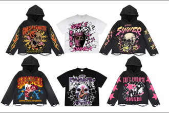 design your streetwear brand or merch hoodies and tshirts
