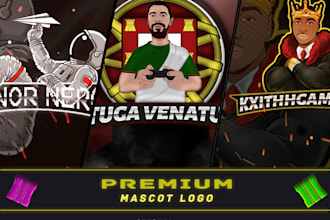 design an professional esports, twitch mascot logo for you