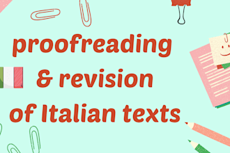 proofread and revise your italian text