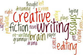 do excellent creative writing, work editing and translations