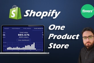 design one product shopify store, branded shopify store