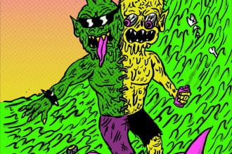 do skate low brow punk scifi horror art