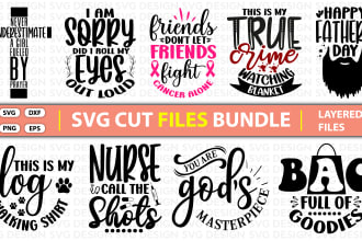 give creative,typo, svg, cut files, pdf, png, bundle design