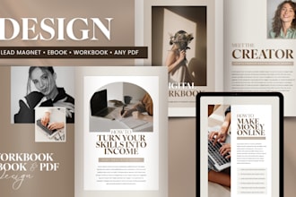 design your PDF workbook, worksheet, lead magnet, checklist, ebook design