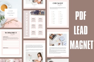 design your PDF workbook, worksheet, lead magnet, checklist, ebook design