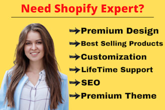design shopify dropshipping store or shopify website design