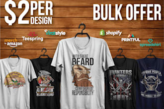 do bulk tshirt design within 24hr