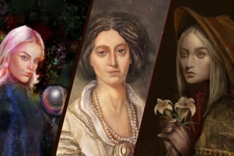 painting portrait fantasy and realism characters