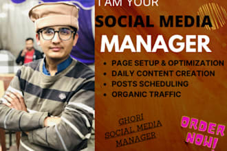 be your social media manager and posts creator