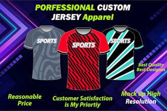 design a full print sublimation jersey or uniform jersey