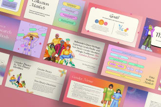 design attractive flat style presentation slides