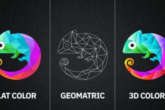 design creative origami or polygonal logo for your business
