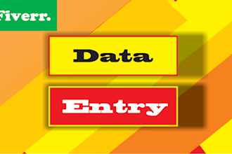 do data entry and designing any database