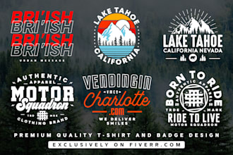 make vintage badge retro design for t shirt and logo