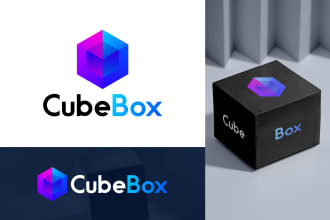 design a modern minimalist polygon and geometric logo