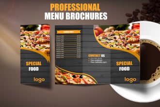 design digital menu, food menu, restaurant menu and cafe menu