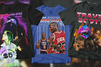 design 90s vintage tees, rap tees for your brand or yourself