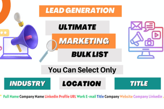 do bulk email list,contact list, email finder, b2b