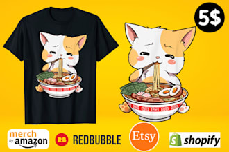 do a professional redbubble teepublic etsy shirt design