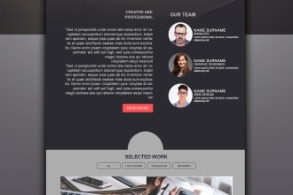 design photoshop web template landing page or PSD website design