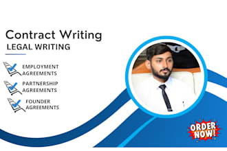 write employment, partnership, agreements and contracts