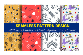 design textile, fabric seamless print repeat pattern and geometric pattern