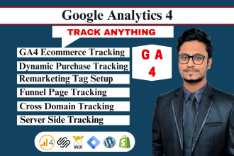setup google analytics 4, ga4 ecommerce tracking, conversion tracking via GTM