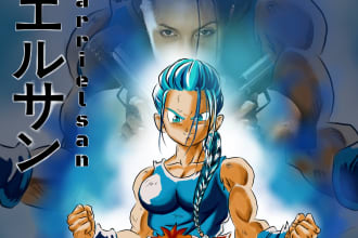 professionally draw you as dragon ball z character