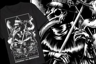 create a amazing and dark tshirt design
