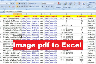 convert scan pdf to excel, jpeg to excel, image to excel