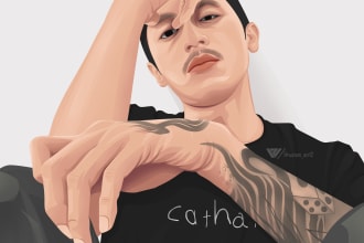 draw realistic vector portrait from your photo in 24 hours