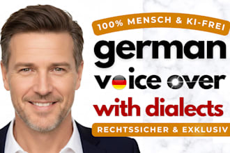 record german voice over with dialects deutsche dialekte