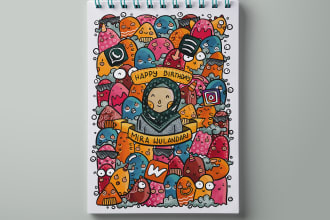draw custom doodle art for you