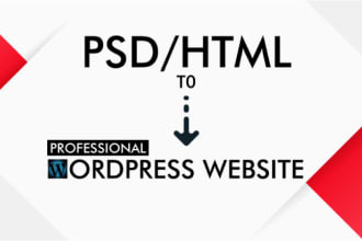 convert PSD HTML to wordpress website