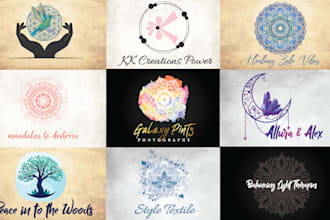 design an elegant watercolor, feminine logo