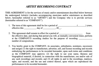 deliver over 60 contracts for your entertainment business