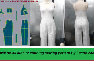design any garment pattern as professional sewing pattern maker