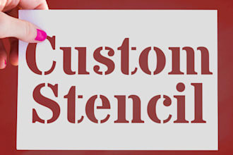 create a custom made stencil of your image or logo
