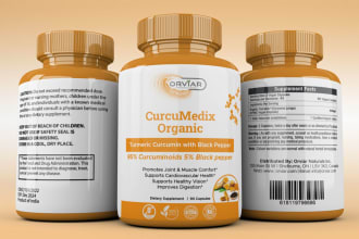 do 3d mockup, supplement label, cbd bottle label design