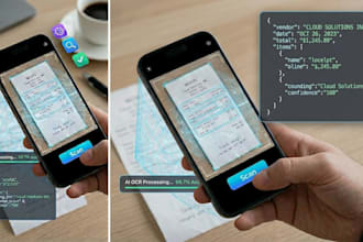 create ocr web app for documents and receipts