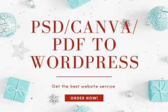 do psd,canva,figma,xd to wordpress website convert work