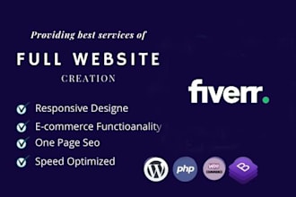 create a full custom website by wordpress