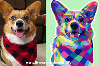 draw amazing pop art from your pet